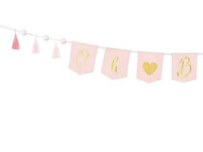 Pink Oh Baby Fabric Garland