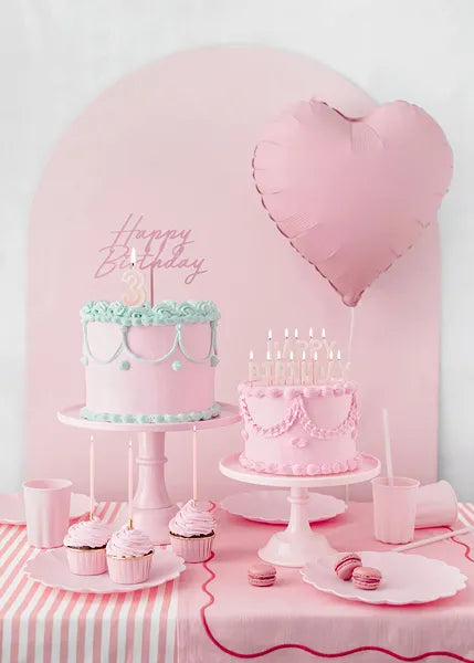 Pink Happy Birthday Cake Topper