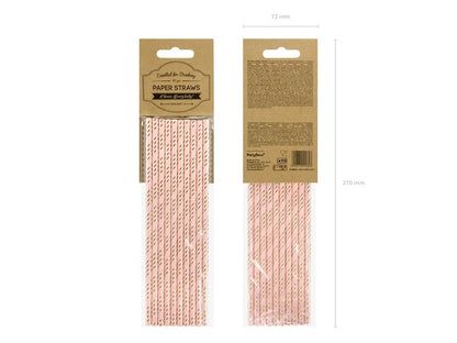 Pink Striped Paper Straws