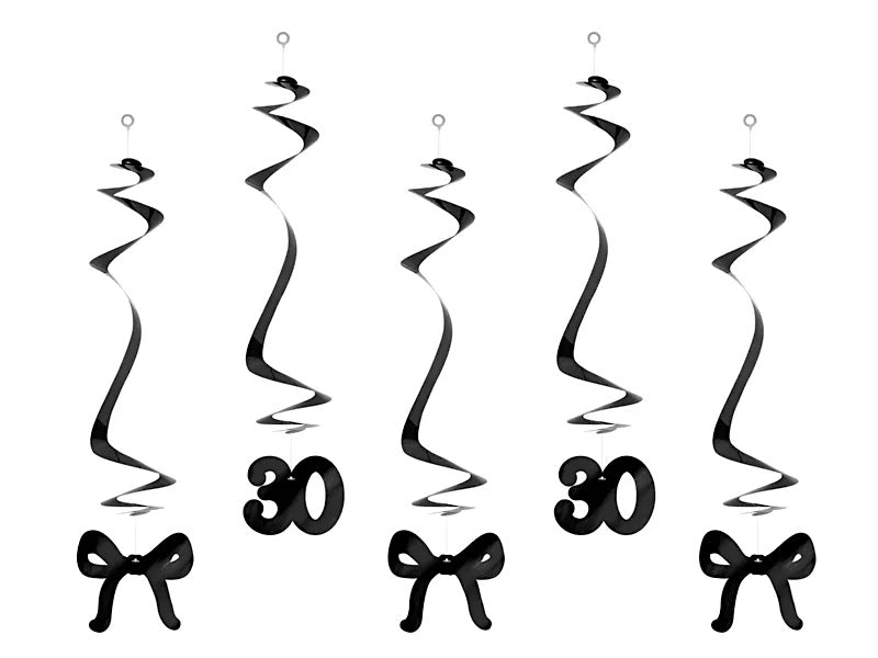 30th Birthday Bow Hanging Swirls