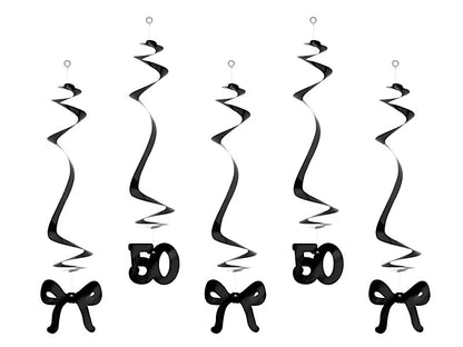 50th Birthday Bow Hanging Swirls