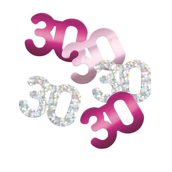 30th Birthday Pink Mixed Confetti