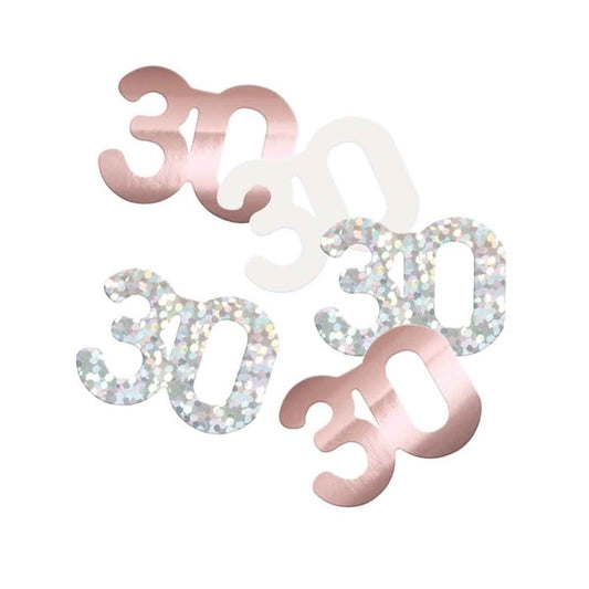 30th Birthday Rose Gold Mixed Confetti