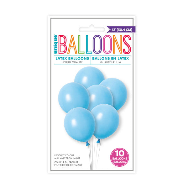 Sky Blue Balloons - 10 Pack