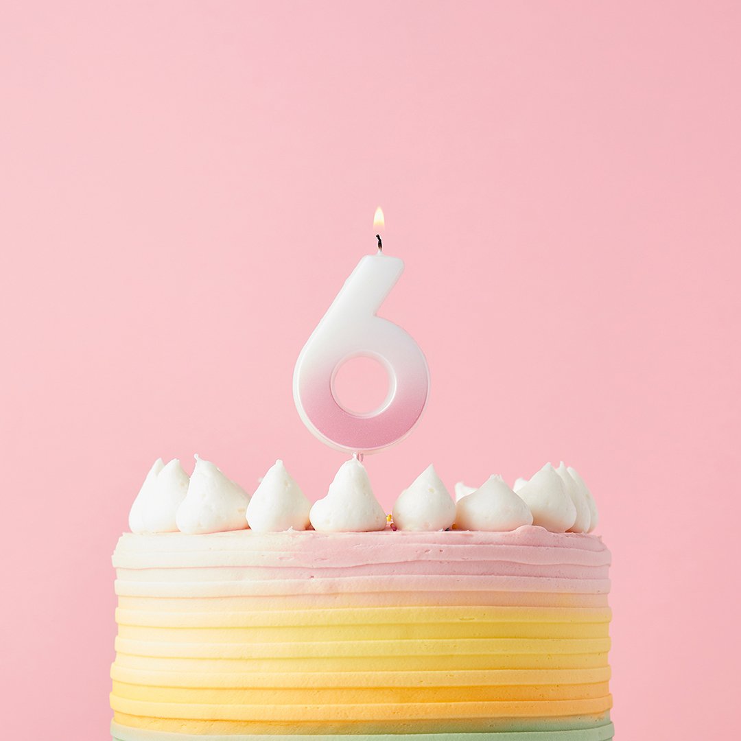 Pink Ombre Numbers 0-9 Candles