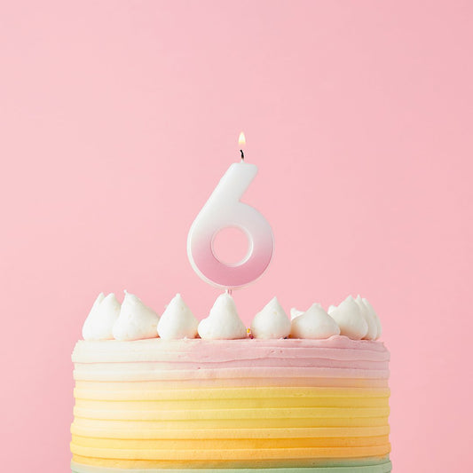 Pink Ombre Numbers 0-9 Candles