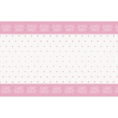 Pink Baby Shower Table Cover