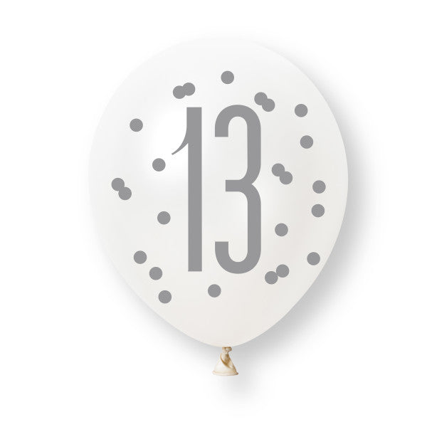 13th Birthday Blue Mixed Balloons