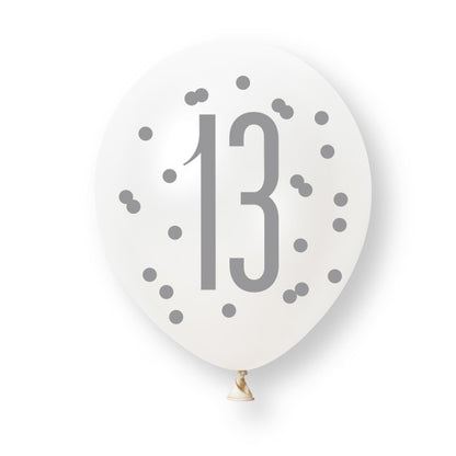 13th Birthday Blue Mixed Balloons