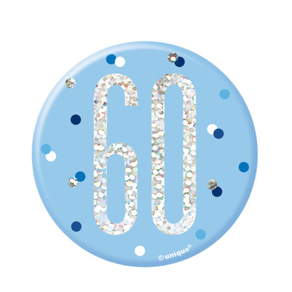 60th Birthday Blue Badge