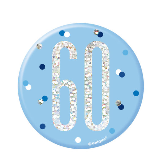 60th Birthday Blue Badge