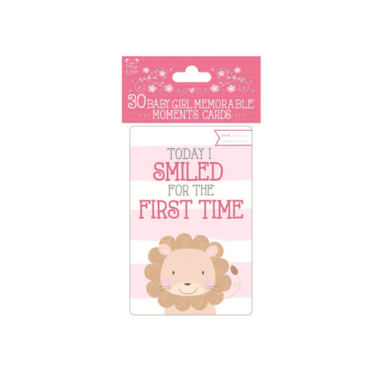 Baby Girl Milestone Cards