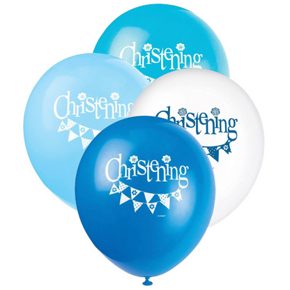 Blue Christening Balloons