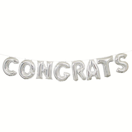 Silver Congrats Balloon Kit