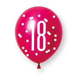 18th Birthday Pink & Purple Mixed Balloons