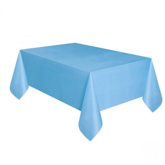 Baby Blue Plastic Table Cover