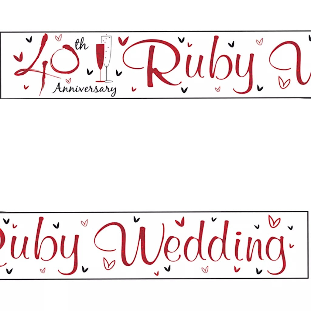 Ruby Anniversary Banner