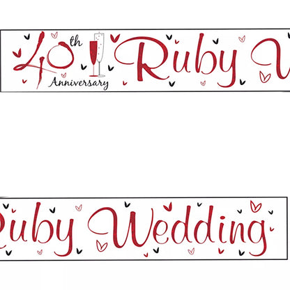 Ruby Anniversary Banner