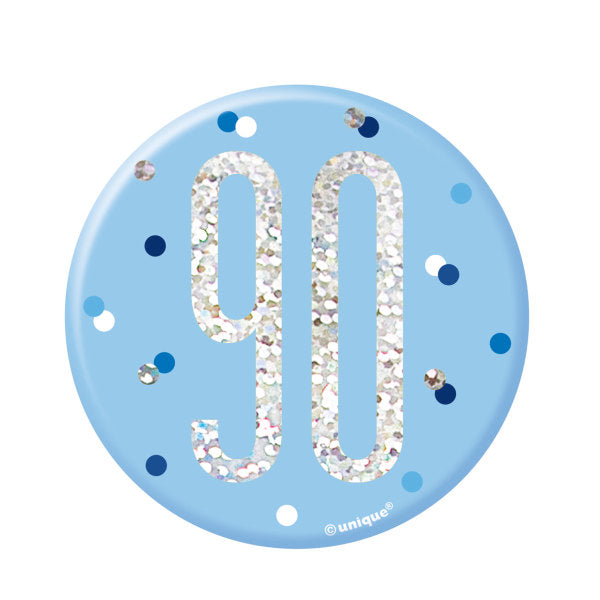 90th Birthday Blue Badge
