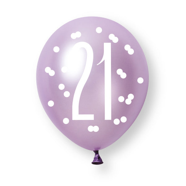 21st Birthday Pink & Purple Mixed Balloons