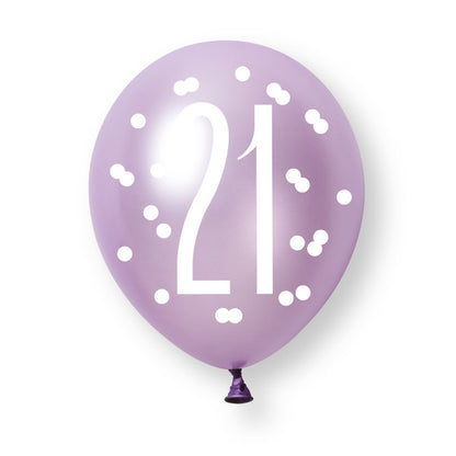 21st Birthday Pink & Purple Mixed Balloons