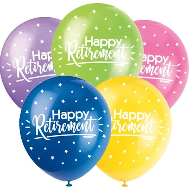 Colourful Happy Retirement Balloons