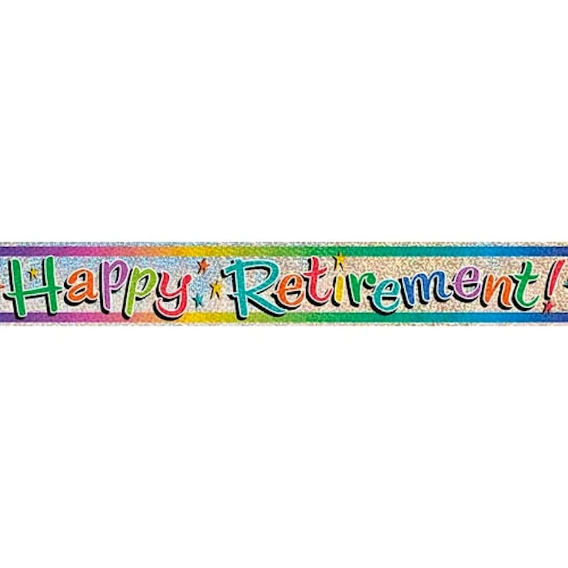 Happy Retirement Foil Banner