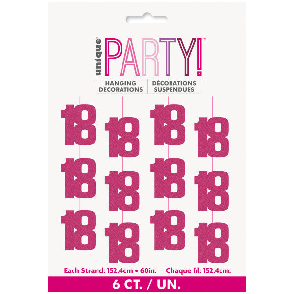 18th Birthday Pink Hanging Strings