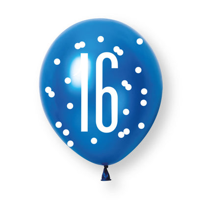 16th Birthday Blue Mixed Balloons