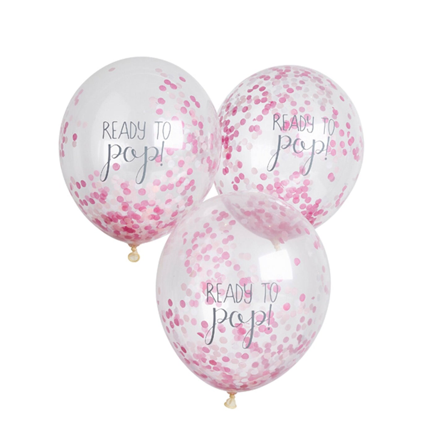 Pink Ready To Pop Confetti Balloons