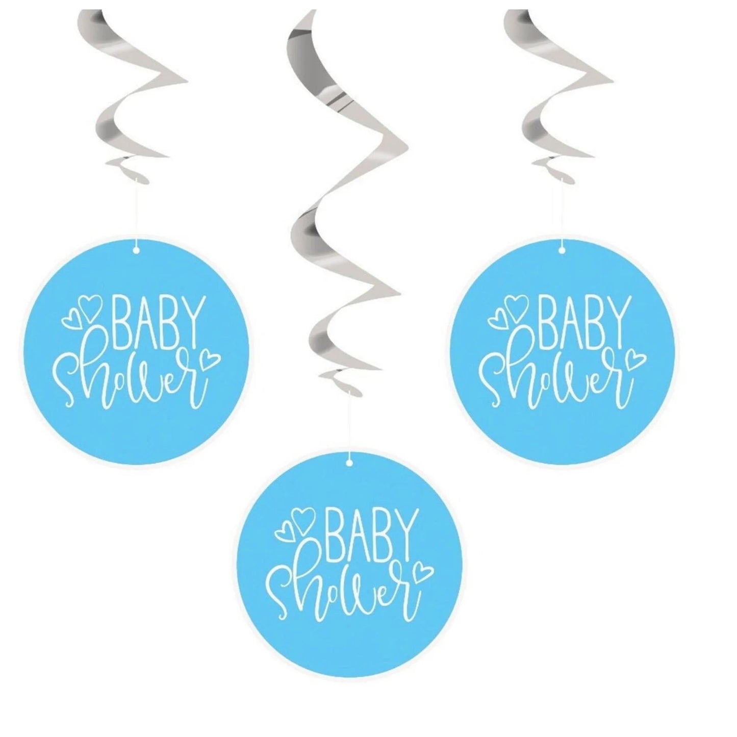 Blue Baby Shower Swirl Decorations