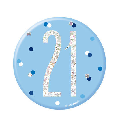 21st Birthday Blue Badge