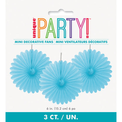 Blue Mini Decorative Fans