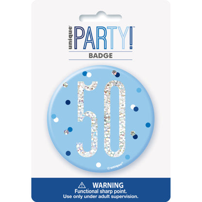 50th Birthday Blue Badge