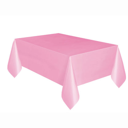 Pink Plastic Table Cover