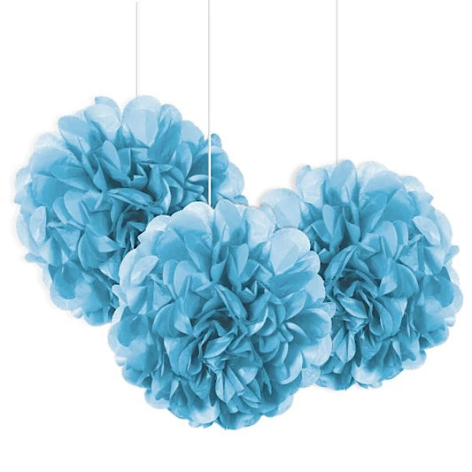 Blue Mini Fluffy Pom Poms