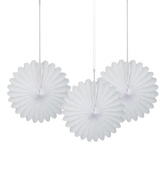 White Mini Decorative Fans