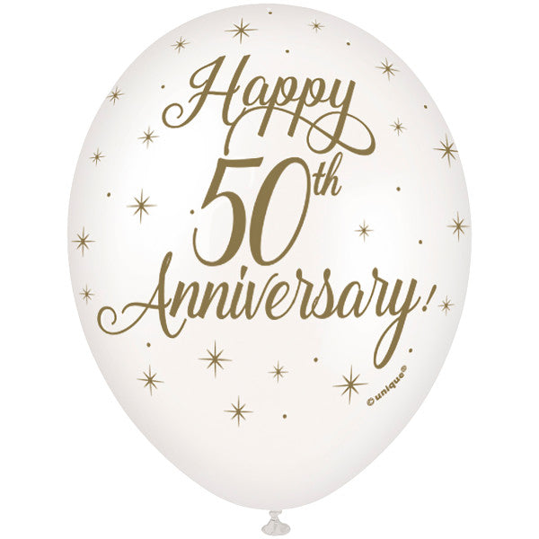 Gold Anniversary Balloons