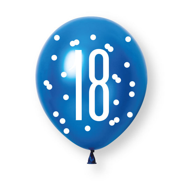 18th Birthday Blue Mixed Balloons