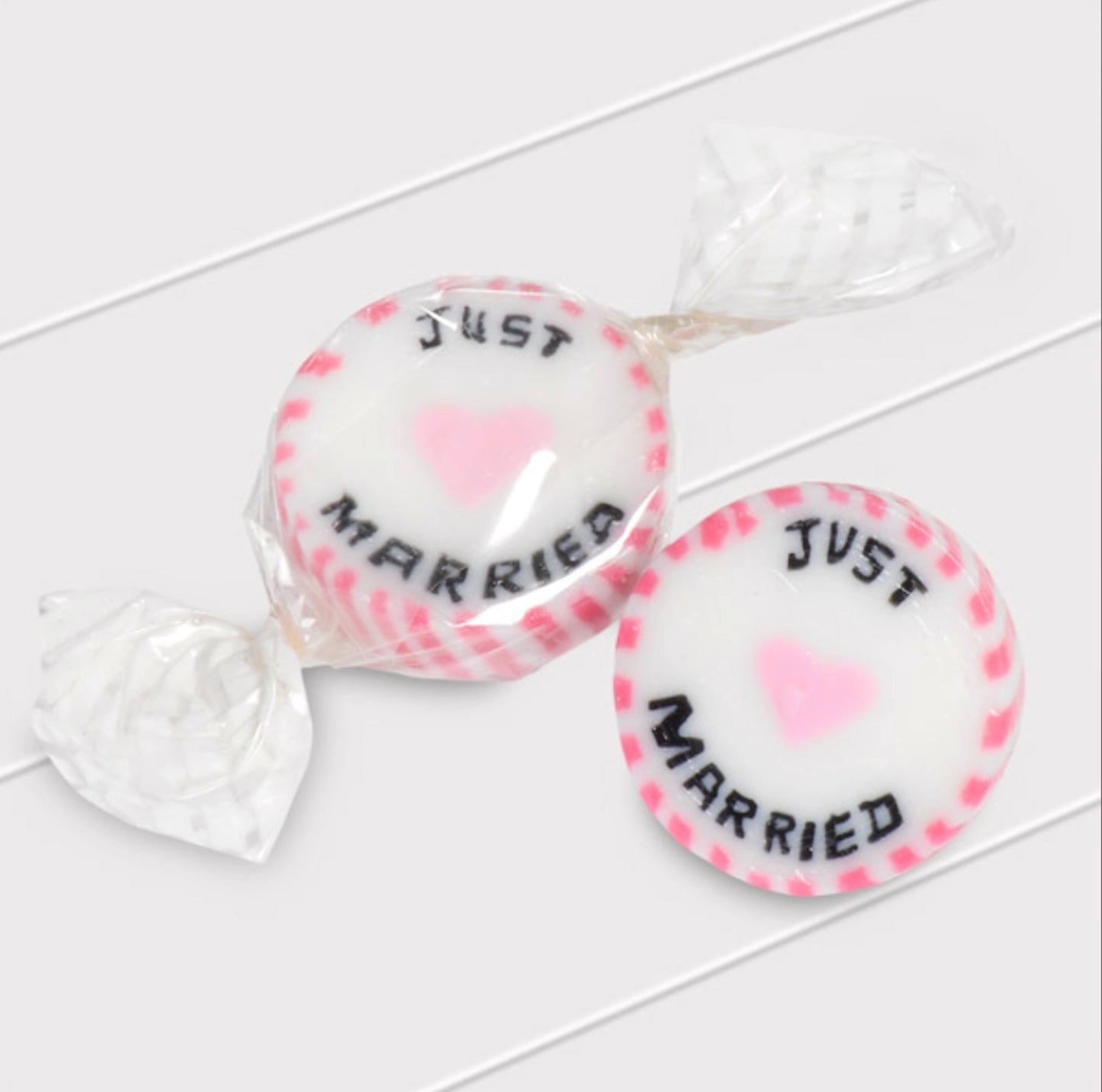 Pink 'Just Married' Rock Sweets