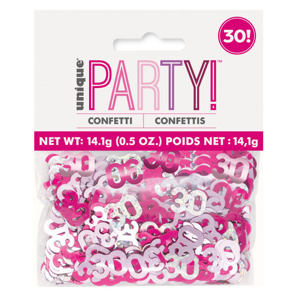 30th Birthday Pink Mixed Confetti