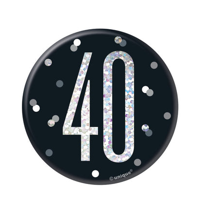 40th Birthday Black Badge