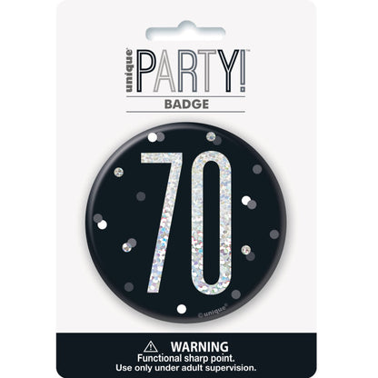 70th Birthday Black Badge
