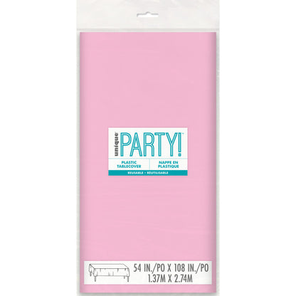 Pink Plastic Table Cover
