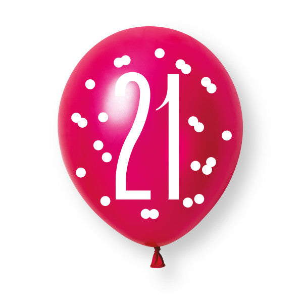 21st Birthday Pink & Purple Mixed Balloons