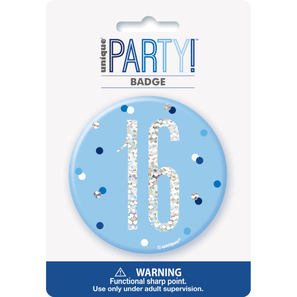 16th Birthday Blue Badge