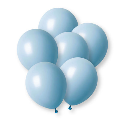 Macaron Blue Balloons - 10 Pack