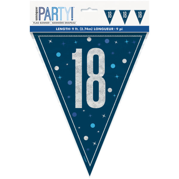 18th Birthday Navy Blue Bunting