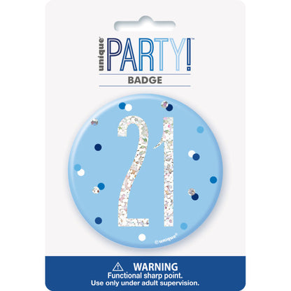 21st Birthday Blue Badge