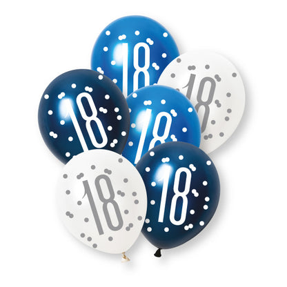 18th Birthday Blue Mixed Balloons